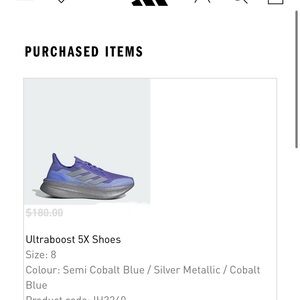 Adidas Ultraboost 5X - Semi Cobalt Blue and Silver